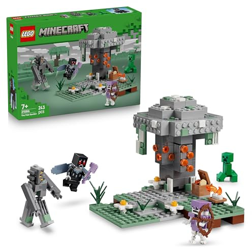 LEGO Minecraft Giardino Pallido - Bioma Giocattolo in Miniatura con Minifigure di Creaking e Mothman, e le Figure di Creeper e di Scheletro - Regalo per Gamer, Bambini e Bambine da 7 Anni - 21586