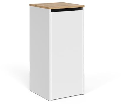 Vicco armadietto da bagno con portabiancheria Viktor, Bianco/Artisan, 40.2 x 88.2 cm con cesto portabiancheria