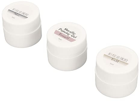 EMUKOEP Nail Art Wire Drawing Gel 3 Couleurs Ligne Tirant Gellack à Ongles laqué Métallique pour le Syen de L'ongle