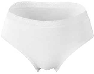 Higienic Pants Slip Mestruali Donna Impermeabili -Lavabili e Riutilizzabili per Ciclo in Cotone Traspirante -Uso combinato con assorbente monouso-Protezione Antifuga Giorno/Notte (Bianco,3)-Vita media