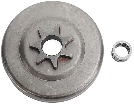 Culnflun Kit pignone Tamburo Frizione, pignone Tamburo Coperchio Frizione a 7 Denti con rullino, Compatibile con Motosega CS4100 CS4200 CS4400 CS4500