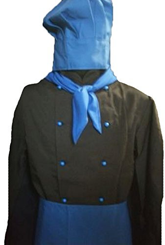 fratelliditalia.org Completo Cucina Chef Nero Royal Giacca Cappello scollino Grembiule Kit Set Cuoco