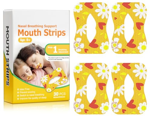 Nastro per la bocca, nastro per la bocca per dormire, tappo per russare, migliora la qualità del sonno, miotape per bambini, cerotto per la correzione della bocca aperta bambini adulti (fase 1)