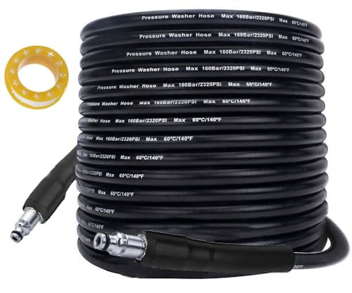 Manguera de lavado a presión de 20 m para Bosch Aquatak Series, enchufe tipo clic, conexión rápida, accesorios SDS, extensión de manguera de lavado de chorro de jardín, tubo de limpieza de agua