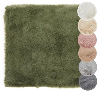 -LUXOR- living Coste - Cojín de Asiento de Piel sintética para decoración de salón o Silla, 40 x 40 cm, Rectangular, Verde Oscuro, 1 Unidad