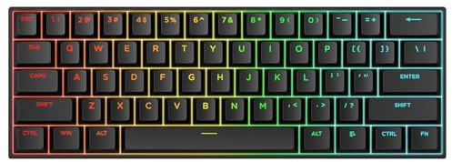 MCHOSE ACE60 Pro HE Teclado Esport Rapid Trigger 60%, Hyper-Polling 8 000 Hz, Precisión RT de 0,01 mm, Teclado Gaming con Cable RGB Interruptor Magnético, Negro