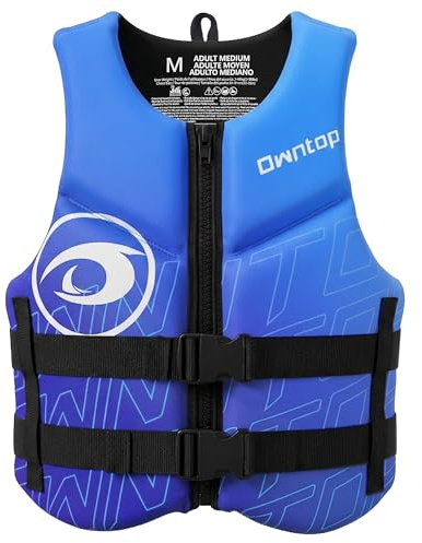 Owntop Gilet de Flottabilité Adulte en Néoprène | Gilet de Natation Léger et Pliable avec Taille Élastique à Double Boucle | Aide à la Flottabilité pour Kayak, Paddle, Pêche