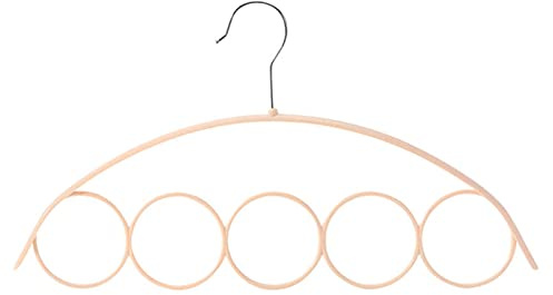 LYGXWJFC Klädhängare Krokförvaring Scarfhängare Plast Slips Circle Creative Hanger Hemmahängare 5 Ringar(Beige)