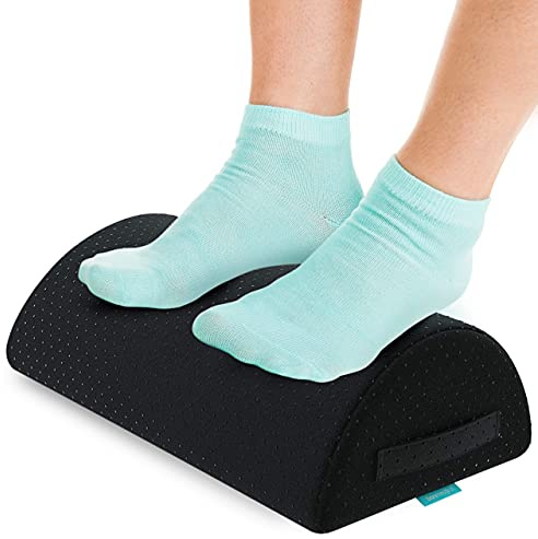 bonmedico Poggiapiedi da Scrivania Ergonomico – Cuscino Poggia Piedi Regolabile Antiscivolo – Supporto per Gambe e Schiena – Accessorio per Ufficio, Casa e Gaming