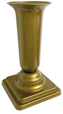 HAC24 - Vaso per tomba in plastica con base in cimitero