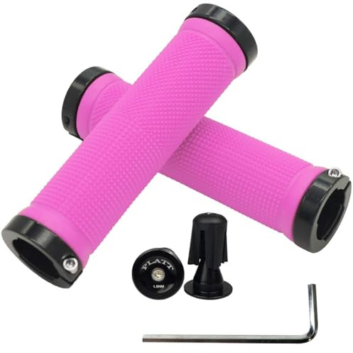 PLATT cykelstyre grepp med aluminiumlås halkfritt gummi cykelhandtag grepp mjuka gummihandtag för MTB/BMX