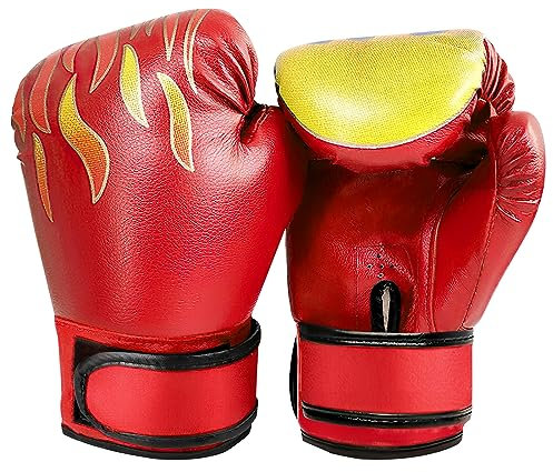 Serlium Boxhandschuhe für Kinder, 3Colors Kinderboxhandschuhe Kinderboxtrainingshandschuhe für Jungen und Mädchen im Alter von 3 bis 12 Jahren(rot)