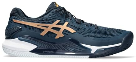ASICS 1041A475-960 Gel-Resolution 9 Clay Men French Blue/Pure Gold UK 6.5
