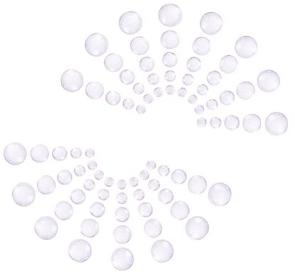 LALAFINA 50 Stück Partytisch Konfetti Kuppel mit flacher Rückseite Handwerk Mosaik Perle Flatback-Kuppel Schmuck Glas liefert Edelsteine ​​Zubehör mischen Patch Kunsthandwerk Glasbaustein