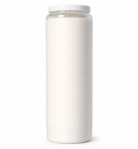 Horeca Candles - Set da 20 Ceri Votivi a Olio Vegetale n.9 - Durata 9 Giorni (216 Ore) - Bianche - Lumini Cimitero Antigoccia in Contenitore - Candele Novena Tombali Senza Profumo