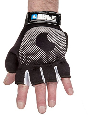 BYTE HOCKEY ADULTS LEFT HAND KNUCKLE GLOVE SILVER/BLACK (MEDIUM)