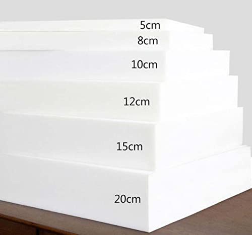 Kongdson Imbottitura in Schiuma 55x55x8cm per Divano Cuscino di Ricambio ad Alta Densità, Foglio di Imbottitura in Spugna Tagliato a Misura per Accessori per la Casa