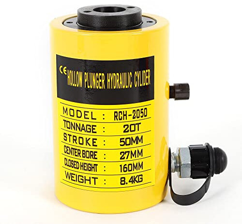 Manual Oil Pump Hydraulic Cylinder 20T Jack Automotive Hydraulic Cylinder Hub Puller Lifter Hollow Cylinder Hydraulic Lifting Cylinders Hub Puller Manual Oil Pump Tool Hand Car Jack Hollow Cylinder