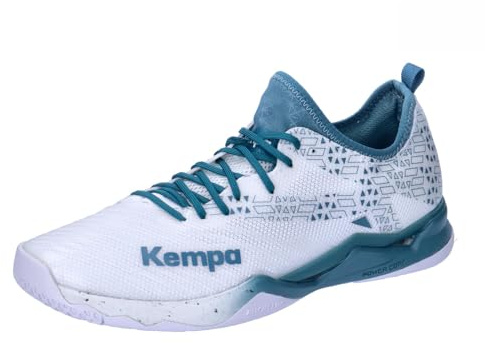 Kempa Unisex Wing Lite 2.0 handbollskor, Vit djup blå, 47 EU