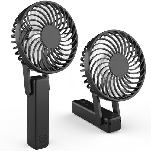 PAVIBOIN Mini ventilateur portable USB rechargeable avec 3 vitesses - Pour bureau, camping, extérieur