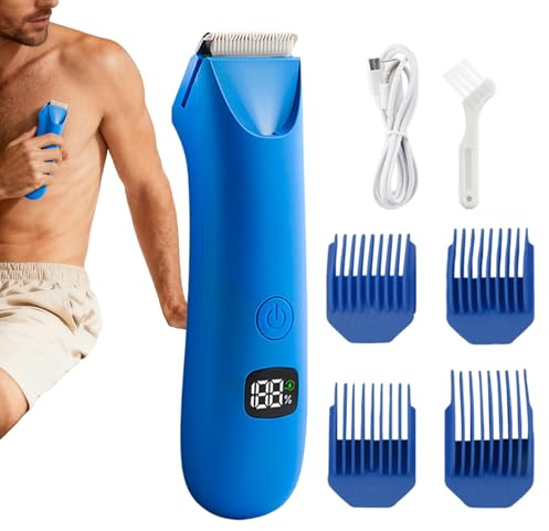 Rasoir De Toilettage Corporel Pour Hommes - Rasoir Électrique Avec Affichage Numérique - Tondeuse À Poils Pubiens Pour Hommes | pour Parties Intimes Pubis Dos Aisselles Poitrine Bras