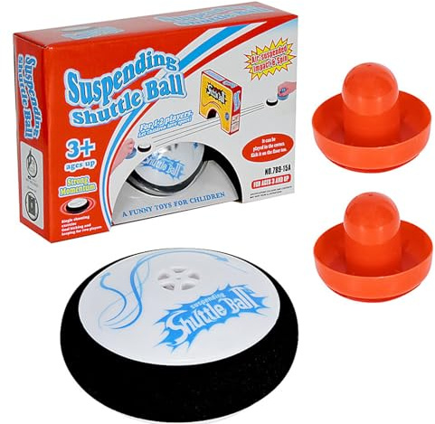 QUXVUIS Juego de acción de Hockey Aire, Juego Disco Flotante eléctrico, Discos y paletas Hockey Aire, ABS para niños