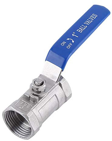 Thread Ball Valve, Akozon Ball Valve Lever 304 Stainless Steel Pipe Ball Valve Threaded Female x Female Reduced Port Full Bore Ball Valve (1)