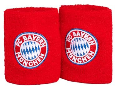 FC Bayern München Schweißband 2er-Set I Handgelenkbänder I Rot I Fußball I Sport