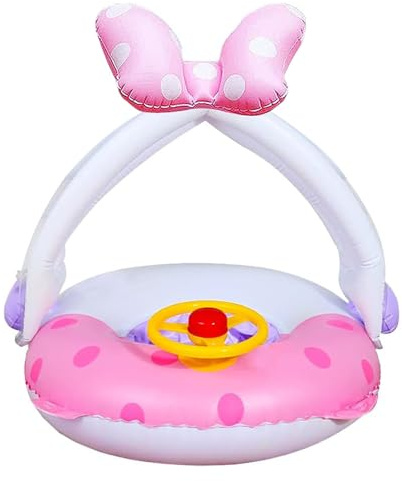 HuaMuDM Anneau de Natation pour Bebe, Anneau de Natation Gonflable,Flotteur Bouée De Natation Bébé (Rose)