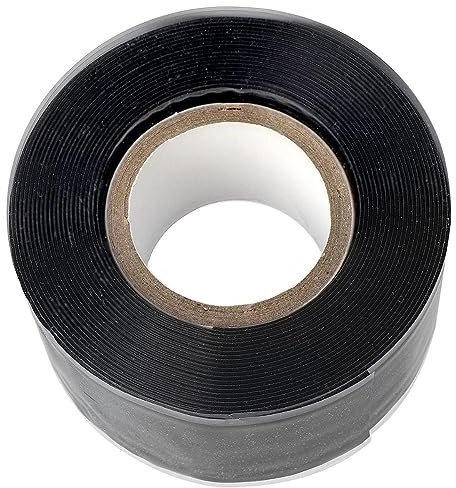 Reparaturband aus Silikon, selbstverschweißend, Dichtungsband, Abdichtungsband, dichtet Leckagen, dehnbar, UV-beständig, Luft- und Wasserfest, extreme Bedingungen, selbsthaftend, schwarz, 3 m x 25 mm