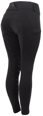 HORZE Camille Pantalon d'équitation Fonctionnel à Fond intégral, Femme, avec Poche pour téléphone Portable et Passants de Ceinture