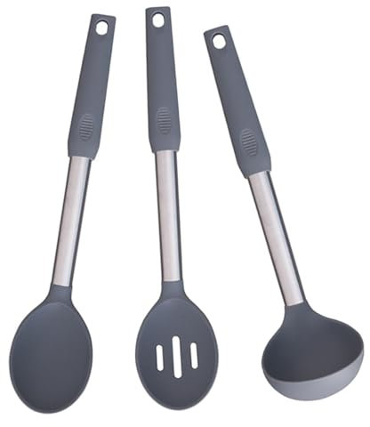 CONGARTENO 1 Set Di Utensili Da Cucina In Silicone Pratico Cucchiaio Da Zuppa Cucchiaio Con Impugnatura Comoda Cucchiaio Per Mescolare Utensili Da Cucina Forniture Per La Cucina