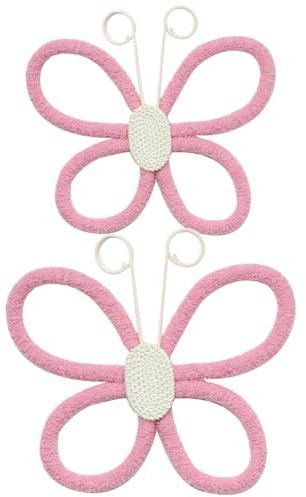 Genérico Mariposas 3D para Manualidades,Decoración De Habitación Con Mariposas De Ratán | Adorno Artesanal Floral Estilo Boho Para Dormitorio Salón Baño Puerta Decoración Adolescente