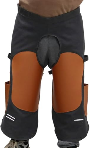 Generisch Delantal de forja - Delantal de sastre con protección de rodilla | Correa de hombro ajustable de piel sintética para soldar delantal | para hombres, mujeres, agricultura, aves de corral
