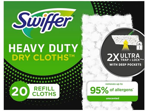 Swiffer Sweeper Heavy Duty Mop Pad Refills for Floor Mopping and Cleaning, All Purpose Multi Surface Floor Cleaning Product, Original Version, 20 Count (Pack of 2)
