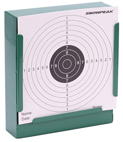 GunTuff 14cm Flat Target Holder + SnowPeak Bull Targets 1404 Airgun Rifle Target Practice Zero