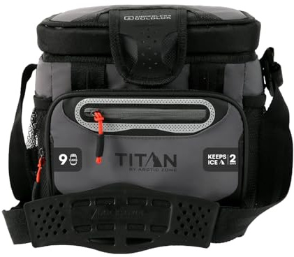 Arctic Zone Titan Deep Freeze 9 Can Zipperless HardBody Cooler, Sharkskin Gray (5-97091-50-0E)