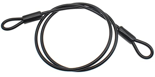HAJXZH 4 Pcs 20 Inch Loop Cable Braided Stainless Steel Vinyl Coated Safety Wire Rope 5mm Heavy Duty Security Cable Luggage Lock Safety Cable Wire with Double Looped Ends