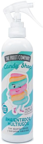 The Fruit Company Spray Ambientador NUBE DE COLORES Aroma Multiusos 200ml Absorbe Olores Candy Shop