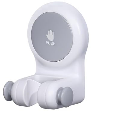 Fyfjur Support Pommeau De Douche, Rotatif à 360°Support Douche Ventouse Avec Crochet, Réutilisable Support Douchette, 70°Réglable Forte Adsorption Universelle Support Pommeau De Douche Sans Percage