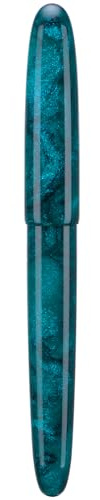 Asvine C80 Fountain Pen #8 Medium Nib Large Handcraft Pen with Converter Pen Box Collection Set (Green Glitter)