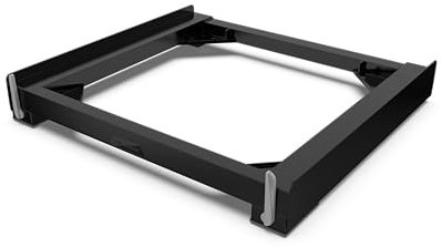 Meliconi Base Move Black Base antivibración con ruedas y frenos, compatible con lavadoras y secadoras de 60 cm, capacidad máxima 250 kg, color negro