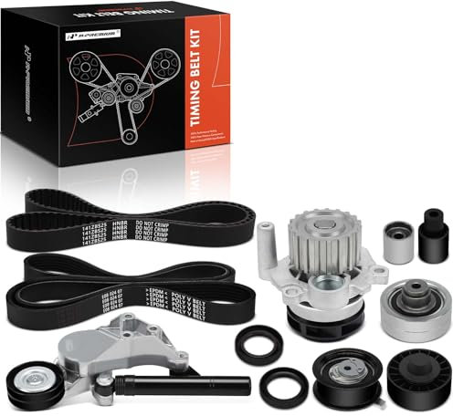 Frankberg Zahnriemenkit Zahnriemensatz mit Wasserpumpe Kompatibel mit Golf IV 1J1 1.9L 1999-2003 New Beetle 1C1 9C1 1.9L 1999-2003 Replace# 38192MK1