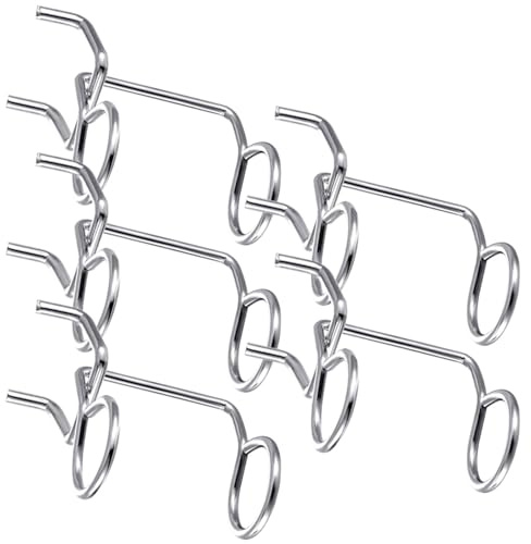 LOLIPPYY 5 pièces Organisateurs de Tournevis Métal pour Panneaux Perforés Supports Doubles Anneaux Crochets pour Atelier Rangement Mural Pratique