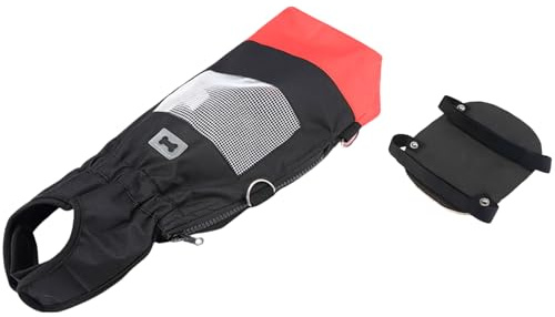 L Black Dog Scooter for Back Legs, Breathable Mesh Mobility Aid for Pets with Limited Mobility, Stainless Steel Frame, Silent Wheels, Adjustable Collar, Suitable for Pets 13-18 lbs / 6.5-9 kg