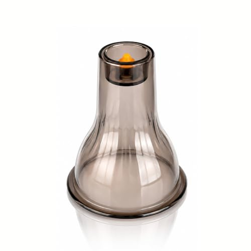 Prado Ventosa de cristal para ventosaterapia de cuerno de borde ancho | Gua Sha | Ventosa para ventosas móviles y estáticas | fuerte vacío tamaño M 7,3 cm