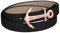 PAUL HEWITT Damen Wickelarmband North Bound aus Leder in Schwarz und Anker aus Edelstahl in Roségold Armband-Länge 42,5 cm