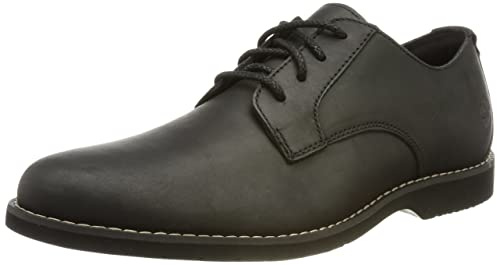 Timberland Woodhull Leather Oxford Basic Oxford plano para Hombre, Negro (Black Full Grain), 42 EU