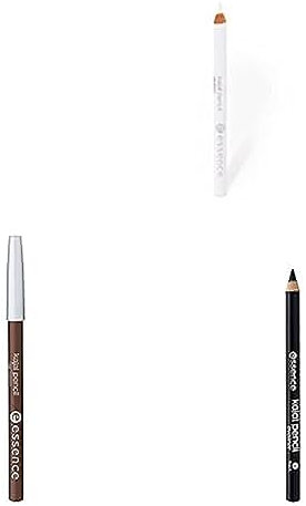 essence kajal pencil, Nr. 04 white + Nr. 08 teddy braun + Nr. 01 schwarz - Bundle