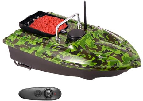 WDZCZDoo Ferngesteuert Fischköder Boot, 500M Angelköder RC Boot, Wireless Einhandsteuerung, Futterboot Angeln